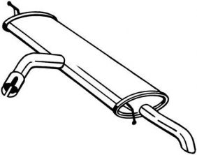 Bosal 220-045 - Zadný tlmič -