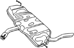 Bosal 227-031 - Zadný tlmič -