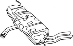 Bosal 227-233 - Zadný tlmič -