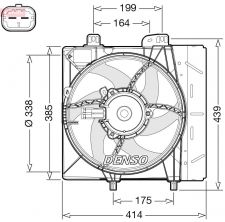 Denso DER07011 - Ventilátor motora