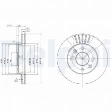 Delphi BG2282C - Brzdový kotúč