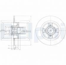 Delphi BG9029RSC - Brzdový kotúč -