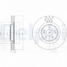 Delphi BG9072C - Brzdový kotúč -