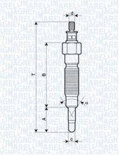 Magneti Marelli 062900064304 - Žeraviaca sviečka