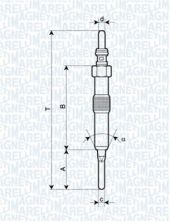 Magneti Marelli 062900089304 - Žeraviaca sviečka