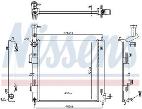 Nissens 606865 - Chladič vody -