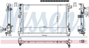 Nissens 606869 - Chladič vody -
