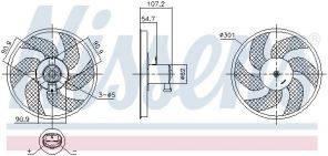 Nissens 850084 - Ventilátor motora