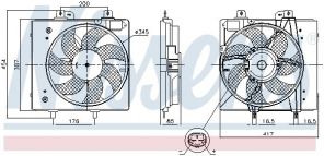 Nissens 850087 - Ventilátor motora