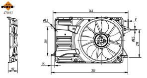 NRF 470083 - Ventilátor motora -