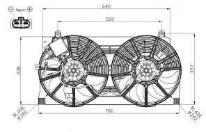 NRF 47943 - Ventilátor motora -