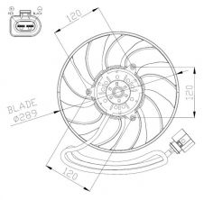 NRF 47946 - Ventilátor motora -