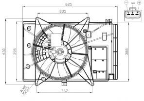 NRF 47949 - Ventilátor motora -