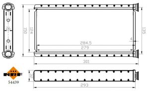 NRF 54439 - Výmenník tepla vnútorného kúrenia -