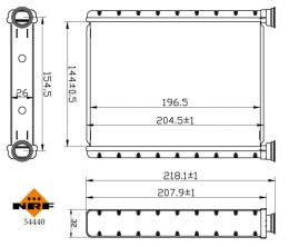 NRF 54440 - Výmenník tepla vnútorného kúrenia -
