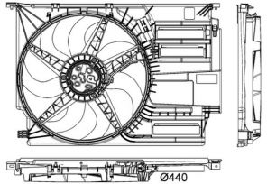 Mahle CFF 403 000P - Ventilátor motora