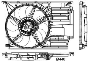 Mahle CFF 405 000P - Ventilátor motora