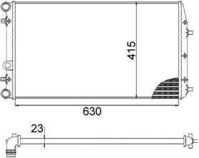 Mahle CR 505 000S - Chladič vody -