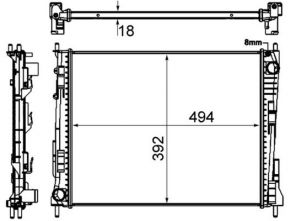 Mahle CR 924 000S - Chladič vody -