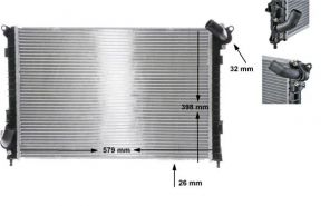 Mahle CR 984 000S - Chladič vody -