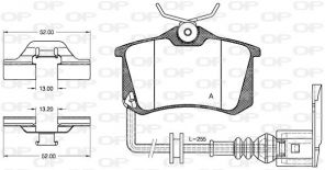 Open Parts BPA0263.41 - Brzdové platničky -