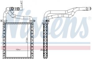 Nissens 707191 - Výmenník tepla vnútorného kúrenia