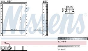 Nissens 707286 - Výmenník tepla vnútorného kúrenia
