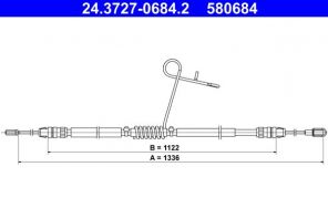 ATE 24.3727-0684.2 - Brzdové lano -