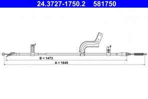 ATE 24.3727-1750.2 - Brzdové lano -