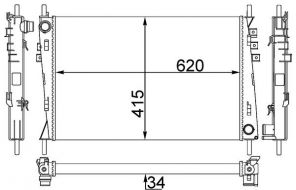 Mahle CR 1348 000S - Chladič vody -