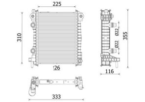 Mahle CR 2707 000P - Chladič vody -