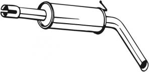 Bosal 220-031 - Stredný tlmič -