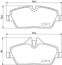 Brembo P 06 091E - Brzdové platničky -