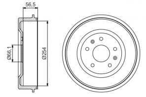 Bosch 0 986 477 227 - Brzdový bubon -