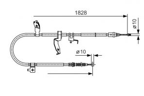 Bosch 1 987 482 053 - Brzdové lano -