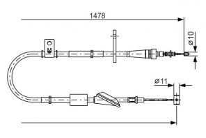 Bosch 1 987 482 096 - Brzdové lano -