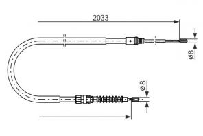 Bosch 1 987 482 190 - Brzdové lano -