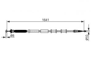Bosch 1 987 482 582 - Brzdové lano -