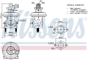 Nissens 98474 - Ventil AGR/EGR -