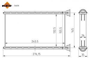 NRF 54438 - Výmenník tepla vnútorného kúrenia -