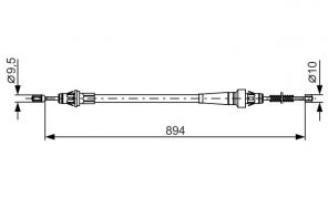Bosch 1 987 482 365 - Brzdové lano -