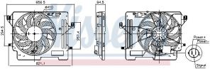 Nissens 850080 - Ventilátor motora