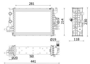 Mahle CR 2634 000P - Chladič vody -