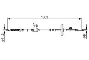 Bosch 1 987 482 508 - Brzdové lano -