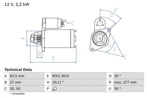 Bosch 0 986 014 660 - Štartér