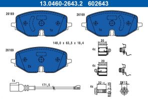 ATE 13.0460-2643.2 - Brzdové platničky -
