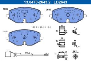 ATE 13.0470-2643.2 - Brzdové platničky -