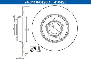 ATE 24.0110-0426.1 - Brzdový kotúč -