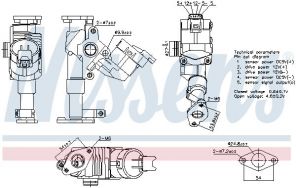 Nissens 98423 - Ventil AGR/EGR -