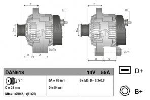 Denso DAN618 - Alternátor